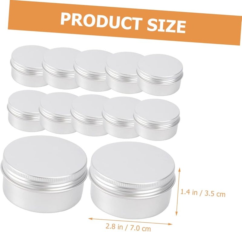 Aluminum Lip Balm Tins 12Pcs Screw Lids Portable Containers For Creams Travel - Image 5